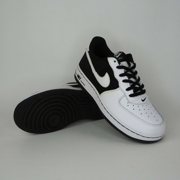 Nike Air Force 1 One Little Kids White Black New - Picture 11 of 12